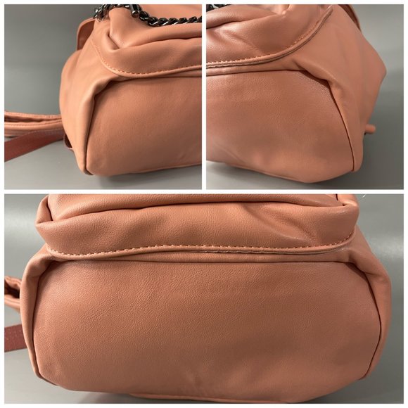 NWOT RACHEL ROY PINK MINI BACKPACK PURSE IN PINK WITH CHAIN DETAILING